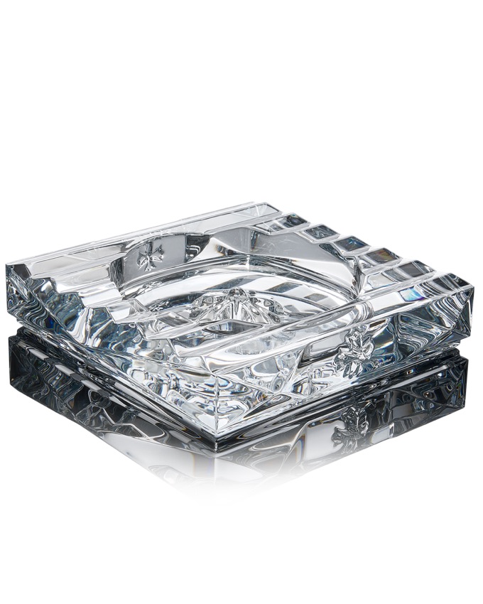 Chrome Hearts x Baccarat crystal ashtray with cross motifs
