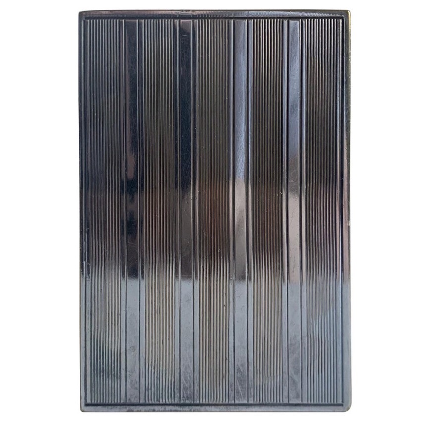 Christian Dior 1970s silver plated engine turned cigarette case