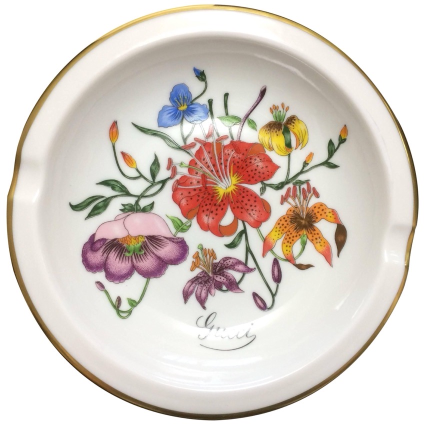 Gucci x Richard Ginori 1970s floral porcelain ashtray