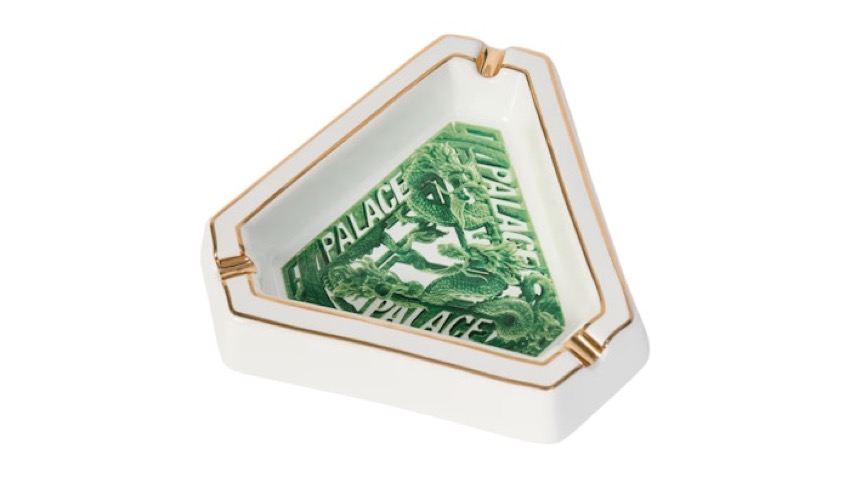 Palace SS26 Dragon Tri-Ferg white ashtray, Hong Kong exclusive