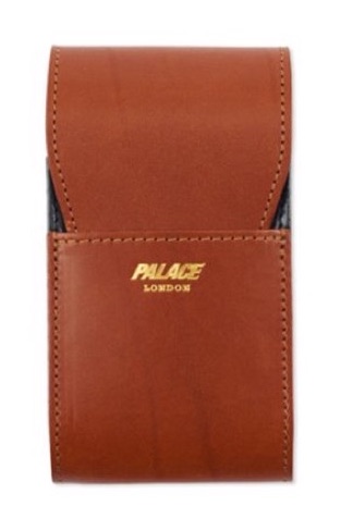 Palace Ultimo 2016 tan and black two-tone leather cigarette case