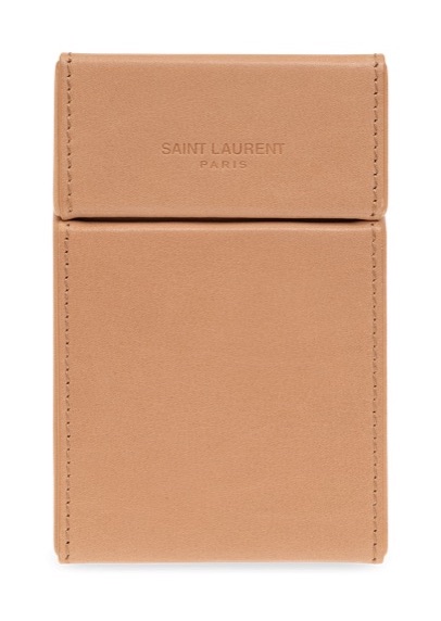 Saint Laurent SS24 beige smooth calfskin flip-top cigarette case