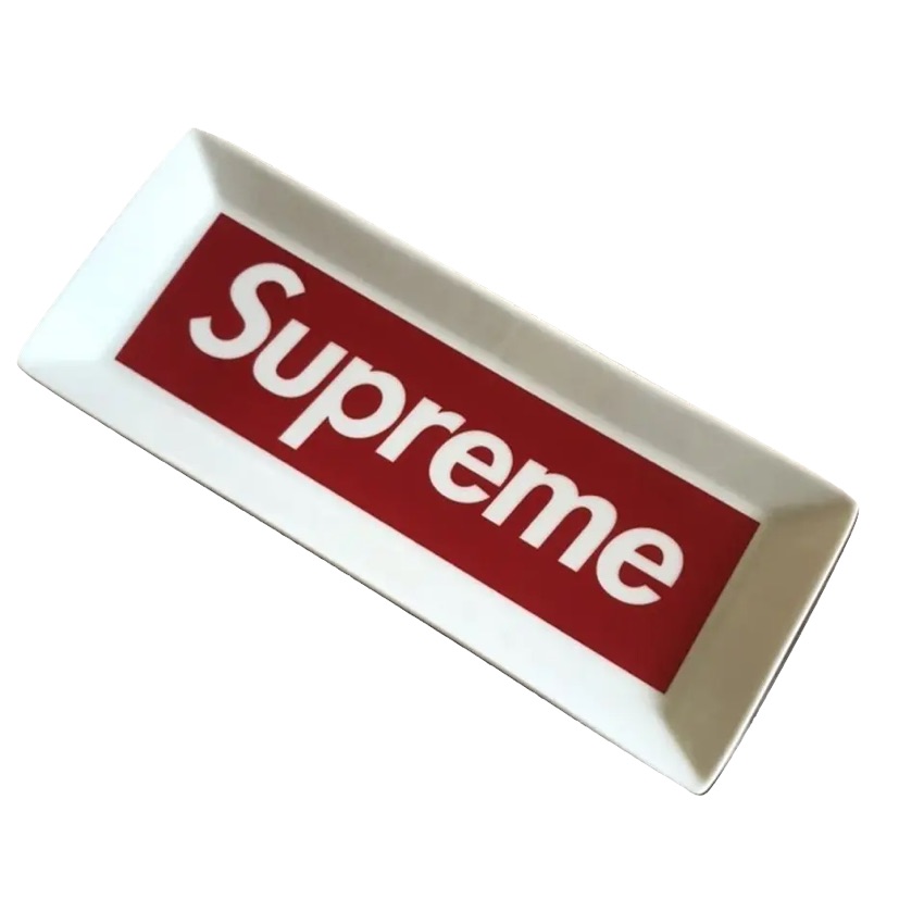 Supreme FW14 white ceramic ashtray with red box logo