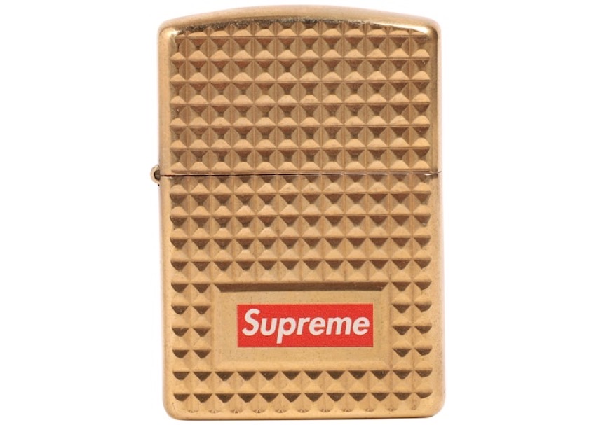 Supreme FW17 gold diamond cut Zippo