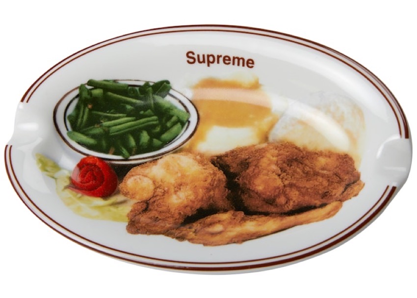 Supreme SS18 chicken dinner plate ceramic ashtray