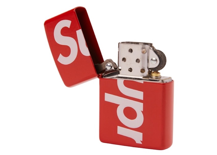 Supreme SS18 red all-over logo Zippo
