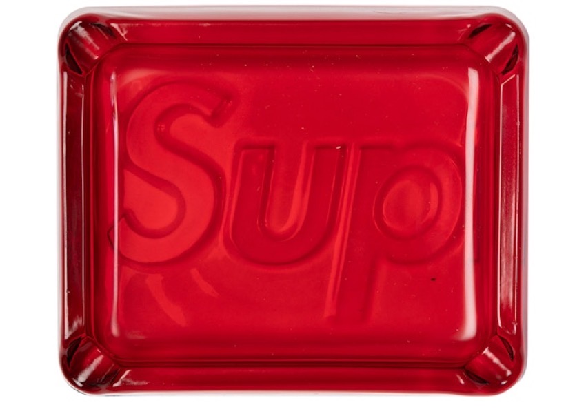 Supreme SS20 red debossed glass ashtray