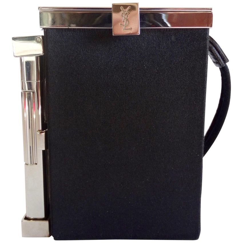 Tom Ford for Yves Saint Laurent SS01 black satin cigarette box with lighter