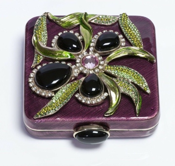 Tom Ford for Yves Saint Laurent SS04 purple enamel cigarette case with jeweled flower