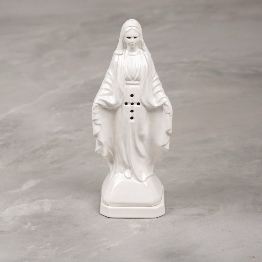 Wacko Maria white ceramic Maria incense chamber, Virgin Mary figure