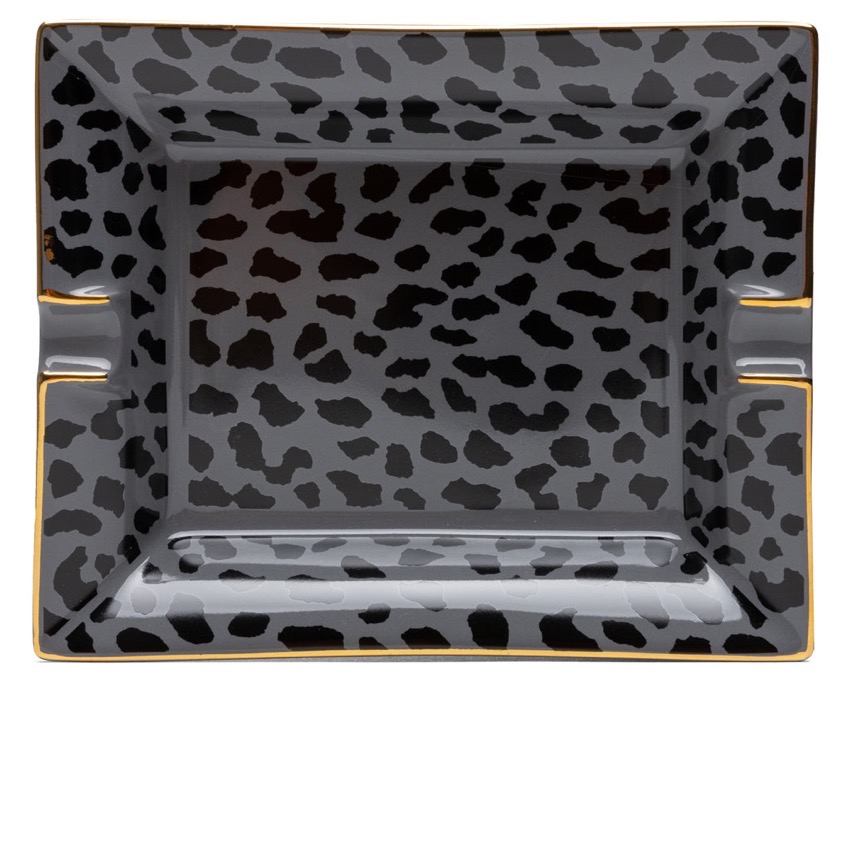 Wacko Maria grey leopard print ceramic ashtray Type-2