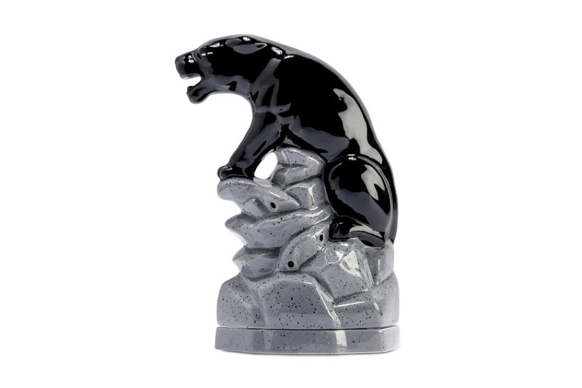 Wacko Maria black panther incense chamber on speckled boulder